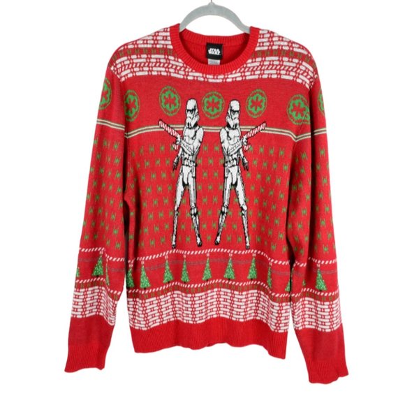 Star Wars Other - STAR WARS MEN'S STORM TROOPER CHRISTMAS SWEATER RED GREEN